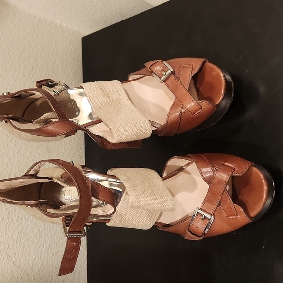 MICHAEL KORS Brown and Tan Women's Heels - Picture 7 of 8
